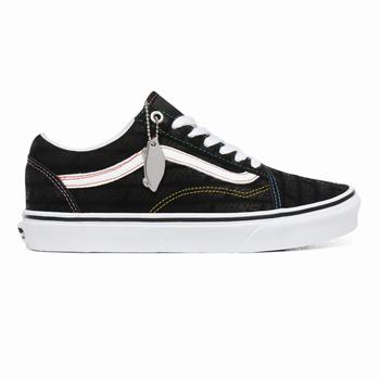 Damske Tenisky Vans Emboss Old Skool Čierne/Biele VA41TYWZX